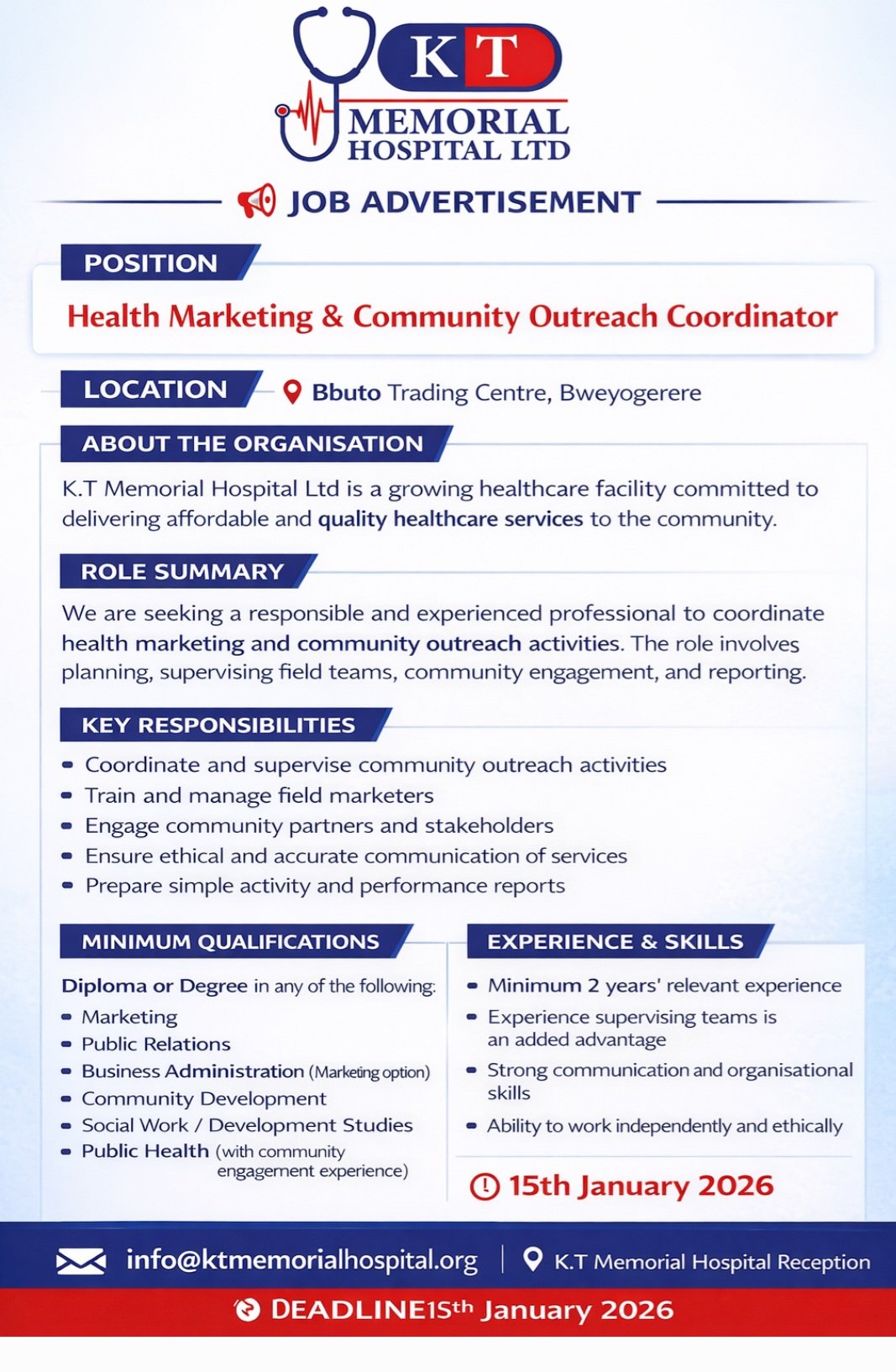 JOB ADVERTISEMENT
