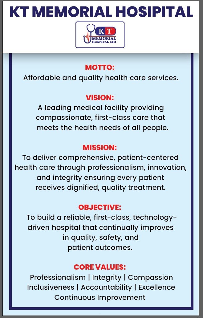 KT Memorial Hospital Statements